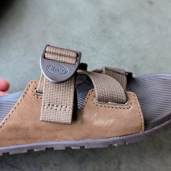 Chaco Lowdown Leather Slide Sandals Brown Women's size 8 - Picture 7 of 13